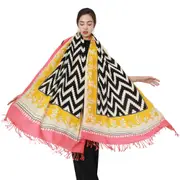 ANYYOU 100% Merino Wool Pink Yellow Neck Wrap Silk Satin Large Winter Scarf Pashmina Shawl Bandana Perfect For Women Ladies Fashion Style