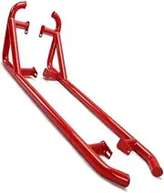 WRLWYRZR Nerf Bars Rock Sliders - red Side Step Tree Kickers | Fits 2014-2023 Polaris RZR 900 Trail, 900S, 1000S, 1000XP, Turbo (red)