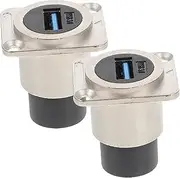 COHEALI 2Pcs USB Panel Mount Female to Female Connector Bulkhead Extension for Easy Device Connectivity Industrial Equipment USB Adapter High Speed Data Transfer Casting Mold