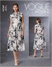 [Vogue] V1747 Misses' Sewing Pattern Dress and Belt, Size 6-8-10-12-14