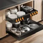 NEW SIMTWO 2 Pack Slide Pull Out Expandable Adjustable Width Drawers For Cabinet