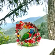 Rainbow Lorikeet in Native Flower Wreath Pop Card