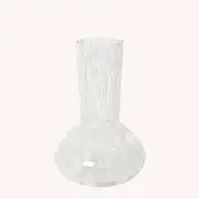 BARI Bailey Tall White Glass Vase - 30cm, Home Decor Product, Long-Stem Flower Displays, and Stylish Accents – Elegant for Hallways, Entryways, Weddings, or Office Spaces. (White, 30cm)