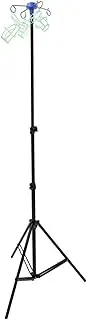 ULTECHNOVO 1 Rack Portable Drip Bag Rod with Base Bag Hanger for Home Use Easy to Move Black Color with Storage
