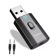 Bluetooth Car Adapter, Mini Bluetooth 5.0 Stereo Transmitter Receiver