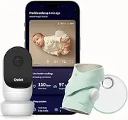 Owlet® Dream Bundle 2 Smart Baby Monitor: Dream Sock® and Owlet Cam 2 - Tracks & Notifies for Pulse Rate & Oxygen While Viewing Baby in 1080p HD WiFi Video - Mint
