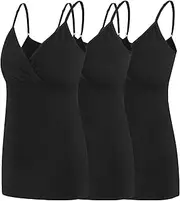 [SUIEK] Nursing Tops Tank Shirt Cami Sleep Bra for Maternity and Breastfeeding