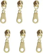 Mebuzip 50PCS Gold Pulls for #5 Nylon Coil Zippers Gold Zipper Sliders for Lugga