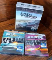 Fast and the Furious 8 Movies (4K+Blu-ray)+ F9 + F10 4K STEELBOOKS-NEW-Free S&H!