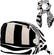 [YTYVAGT] Scrub Caps Women,Scrub Hats Suitable for Women,Animal Zebra Pattern