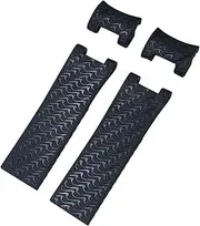 [KAVJU] 22mm Silicone Rubber Watchbands Fit，For Ulysse Nardin Diver Silver Rose Gold Folding Buckle Black Blue Watch Strap