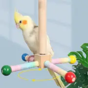 Bird Stand Perch Toy Rotating Interactive Toy for Parrots Budgies Conures