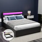 Artiss Bed Frame Beds Base Gas Lift LED Double