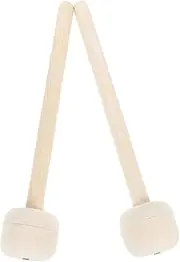 Milisten 2Pcs Drum Mallets with Wood Handle Durable Percussion Sticks for Bass Drum Comfortable Grip for Musical Instruments and Snare Drums