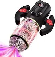 Automatic Male Masturbator Sex Toys for Men - Male Sex Toys with 9 Thrusting & Rotation & Sucking Vibration Modes, Realistic Pocket Adult Toy With Gamepad Cock Trainer