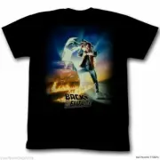 Back To The Future Vintage Movie Poster Licensed Adult T-Shirt MEDIUM