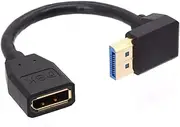 8K 90 Degree Angle Displayport 1.4 Extension Cable, Displayport Male to Female Displayport Cable Cord for HP Dell Asus 8K@60Hz 4K@144Hz 1080p@240HZ 15cm (Down)