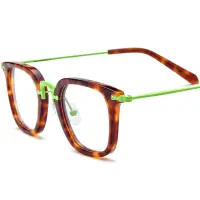在飛比找蝦皮商城精選優惠-新款板材鈦方形板材眼鏡框男女同款原宿眼鏡可配鏡防藍光眼鏡架