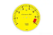 Porsche 911 (G-Series) Carrera RS Gauge Face Tachometer Dial Rev Counter Yellow