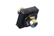 RCA Blue to F Type Plug for Clipsal Wall Plates Black