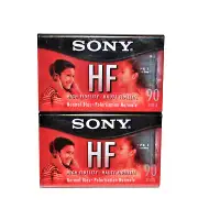 Sony HF 90 2-Pack Normal Bias Blank Normal Bias Cassette Tapes 90min Sealed