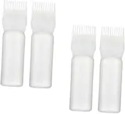 MERRYHAPY 4pcs Hairdressing Bottle Wok with Lid Cup Applicator Bottle for Hair Dispenser Applicator Hair Applicator Tableware Fruit Bowl Silverware Dish Drying Rack Barber Accessories White