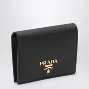 [Prada] Black Saffiano leather small wallet One size Black