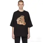 二手 正品  PALM ANGELS BLACK BIG BEAR OVERSIZE T-SHIRT 斷頭熊