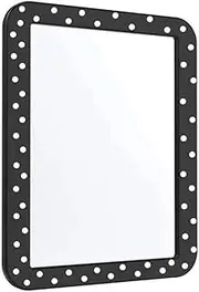 mpowtech Magnetic Locker Mirror, 5" x 7" Iocker Mirrors - Small Magnet Mirror for School Locker, Bathroom, Workshop Toolbox, Office Cabinet,Easy Install,Black