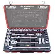 KC Tools Socket Set 33 Piece 1/2' DR METRIC A13173 BRAND NEW SNAP-ON KINCROME