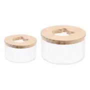 Hamster Sand Bath Box,Sand Bath Container,Shower Room,Acrylic with Wooden Lid