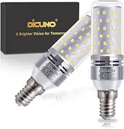 DiCUNO E14 LED Bulb 10W, Small Edison Screw Light Bulbs, Daylight White 6000K, 130W Incandescent Equivalent, 1400LM Non-Dimmable, 230V, SES Corn Light for Home Lighting, Pack of 2