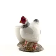 Quail Ceramics Egg Cup With Light Sussex Hen.