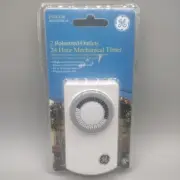 GE 24 Hr Timer Lamp & Small Appliance On Off Programmed Settings 2 Outlet New