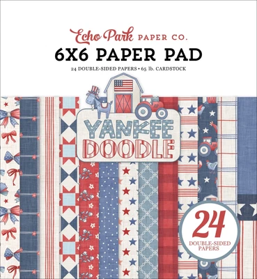 3 Pack Echo Park Double-Sided Paper Pad 6"X6"-Yankee Doodle 5A002LCH-1GMQQ