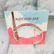 Alex & Ani Silvertone Heart Cuff Bracelet