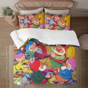 v5992 Bed Sheets Bedding Snow White And The Seven Dwarfs 3-Piece Bedding Set1 Quilt Cover +2 Pillowcases For Kids Boys Girls Adult Cartoon Warm Cute