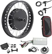 E-Bike Conversion Kit, 20in Rear Hub Motor Kit with LCD8H Display, Electric Bicycle Rear Drive Wheel and Throttle Kit