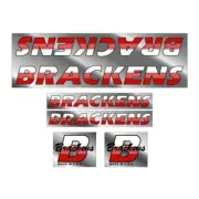 Brackens - Racing on chrome decal set - old school bmx