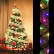 Christmas Tree Ribbon Lights, 6.56Ft Ribbon Lights (Gold, Multicolor Light)