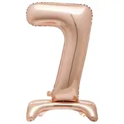 Rose Gold Number 7 Stand Up Air Fill Balloon 76cm