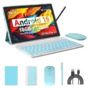 Android 15 Tablet, 10 Inch 18GB RAM+128GB ROM/2TB Expandable Tablet PC, Quad-...