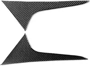 ATATNK Compatible for Mustang Mach-E Mach E 2021 2022 Car Accessories Carbon Fiber Rear Door Pillar Panel Trim Interior Sticker Modification(Piano Black1)