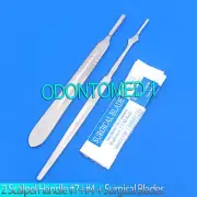 SCALPEL KNIFE HANDLES #4 #7 WITH 20 STERILE SURGICAL BLADES #15 #21