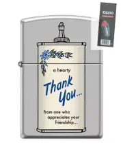 Zippo 82178 thank you zippo fuel tin vintage gift package Lighter + FLINT PACK