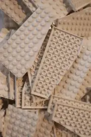 10 Lego White 12 x 6 Wedge, Plate Left Pieces inv 168