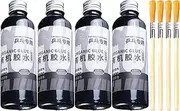 Lueear Table Tennis Racket Rubber Glue Tennis Racket Glue With Special Brush Professional Table Bat Adhesive Set For Daily Training And Competition Use, 100ml(pack of 4)