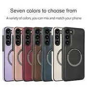 Phone Case For Samsung Galaxy S22 S22 Plus Ultra A53 A52 Back Cover Magnetic Support Wireless Charging Shockproof Retro TPU PU Leather