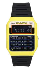 Casio Digital PAC-MAN Collaboration Alarm Chrono Calculator CA-53WPC-1B Watch