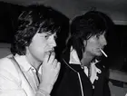 Mick Jagger and Ron Wood of the Rolling Stones 1977 Historic Old Photo